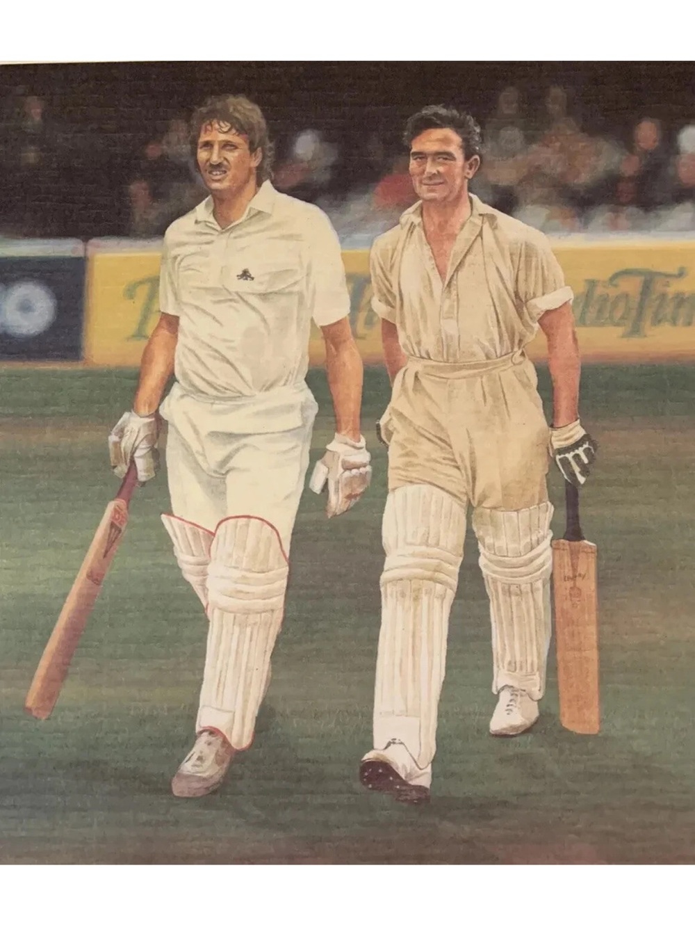 I Wish I Was … Ian Botham and Denis Compton Print 14” x 14.5”